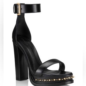 Alexander McQueen 130MM Spiked Leather Platform Sandals